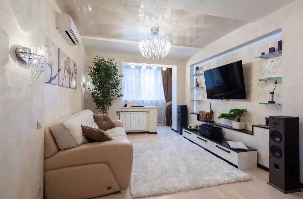 Дизайн интерьера однокомнатной квартиры 40 фото идей