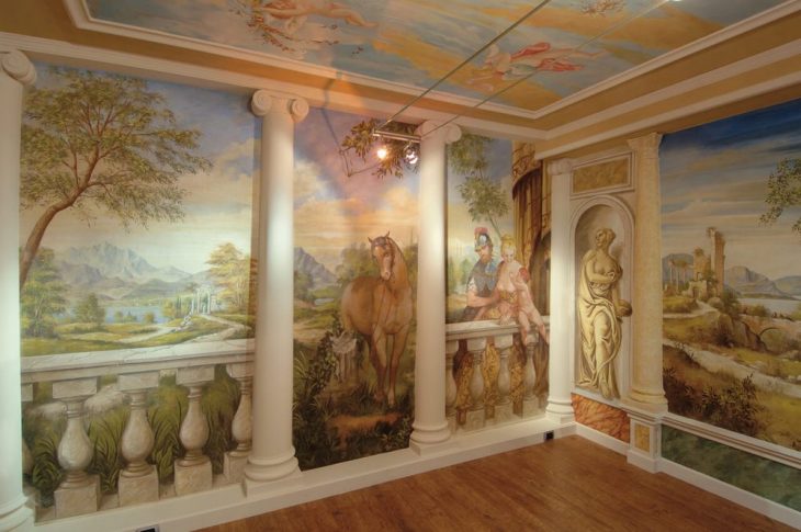 фрески в интерьере фото