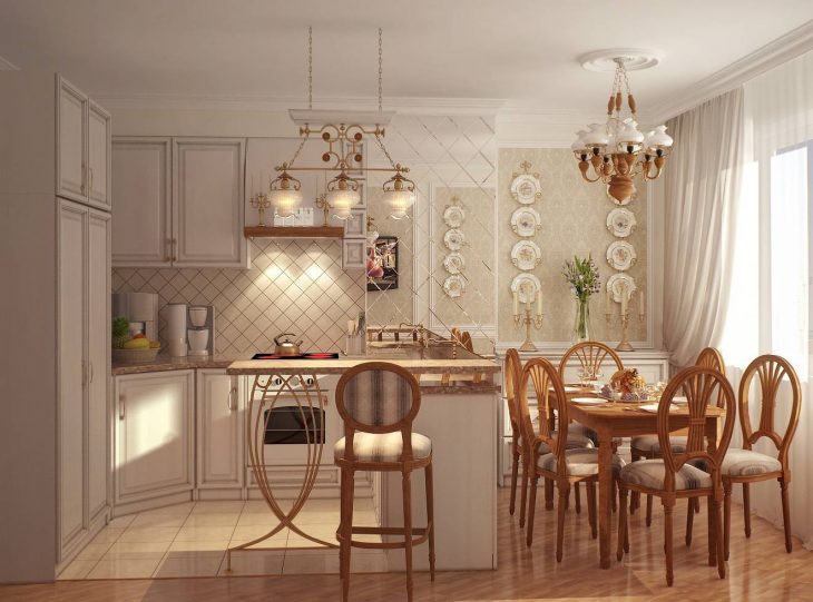 интерьер кухни в стиле прованс