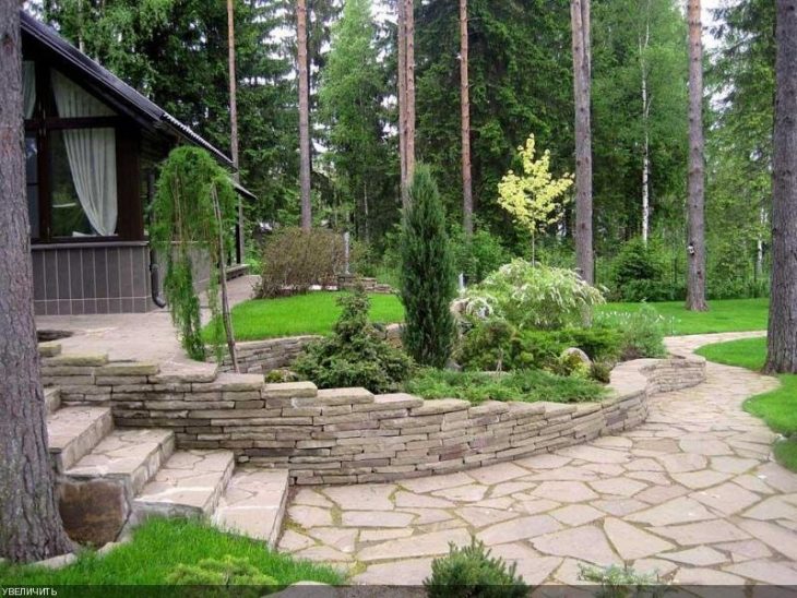 подпорные стенки в ландшафтном дизайне